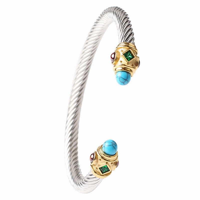 Wholesale Titanium Steel Cable Twist Bracelet