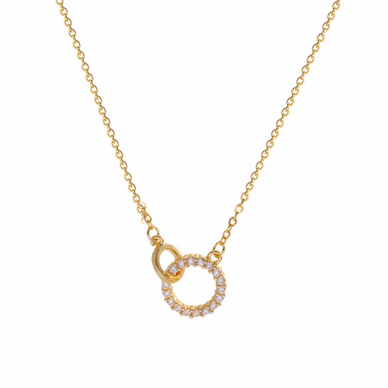 Wholesale Titanium Steel Circle Geometric Necklace