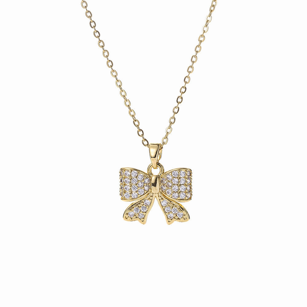 Wholesale Titanium Steel Clavicle Clover Necklaces