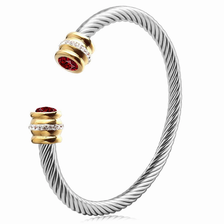 Wholesale Titanium Steel Colorful Diamond Bracelet