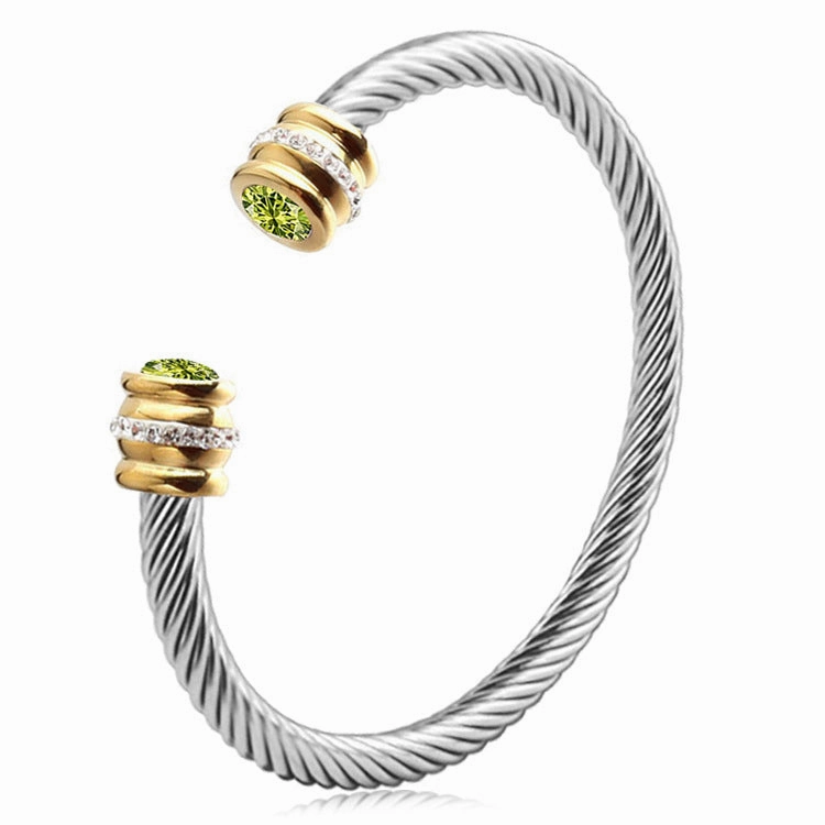Wholesale Titanium Steel Colorful Diamond Bracelet