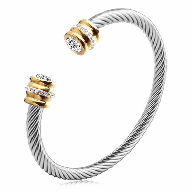 Wholesale Titanium Steel Colorful Diamond Bracelet