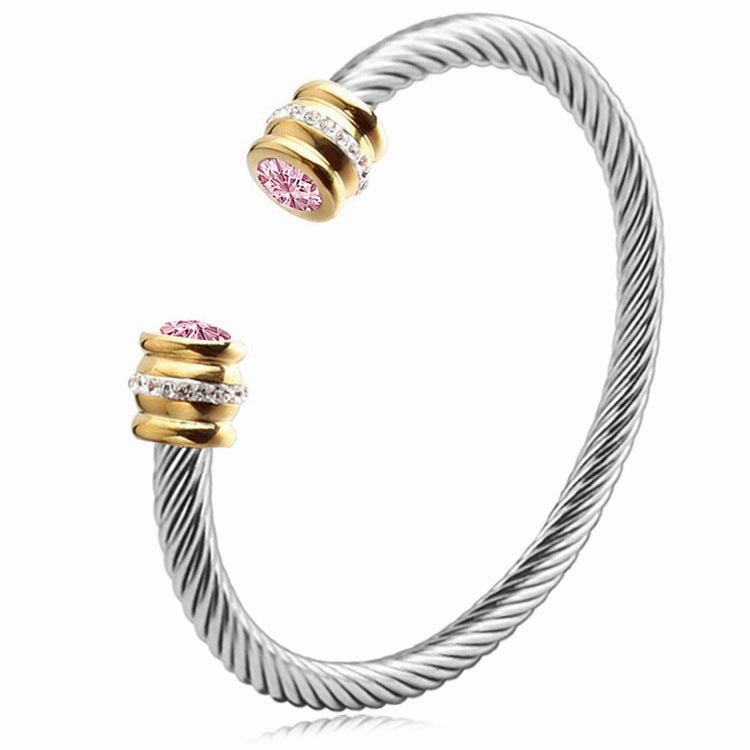 Wholesale Titanium Steel Colorful Diamond Bracelet