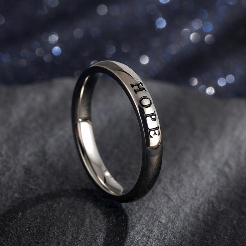 Wholesale Titanium Steel Corrosion Engraving Ring
