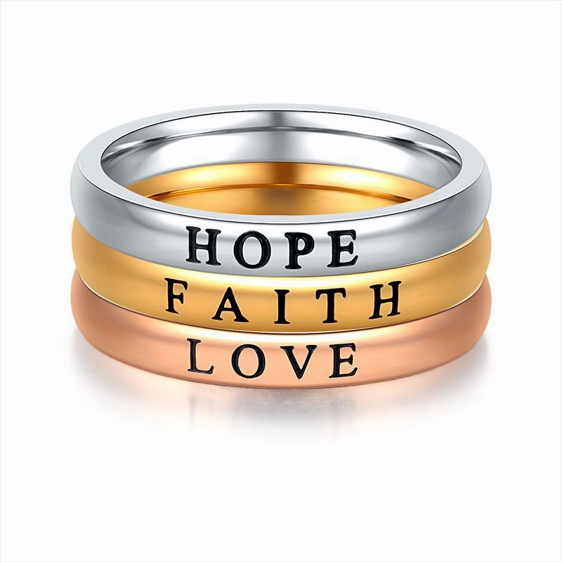 Wholesale Titanium Steel Corrosion Engraving Ring