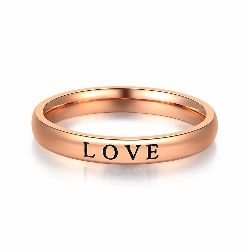 Wholesale Titanium Steel Corrosion Engraving Ring