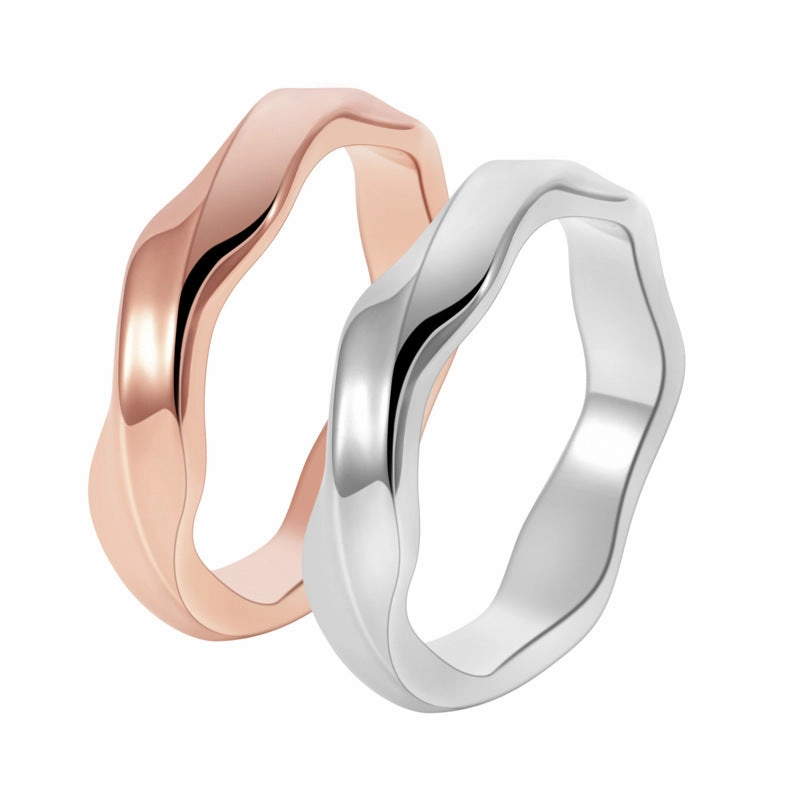 Wholesale Titanium Steel Couple Moebius Ring