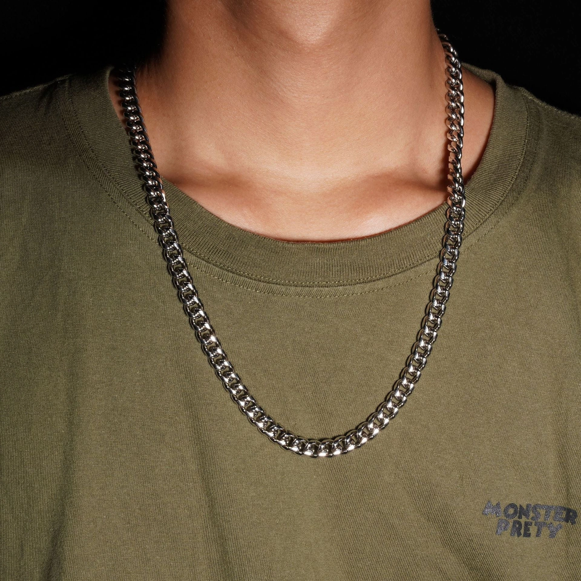 Wholesale titanium steel couple street hip-hop vintage Cuban necklaces