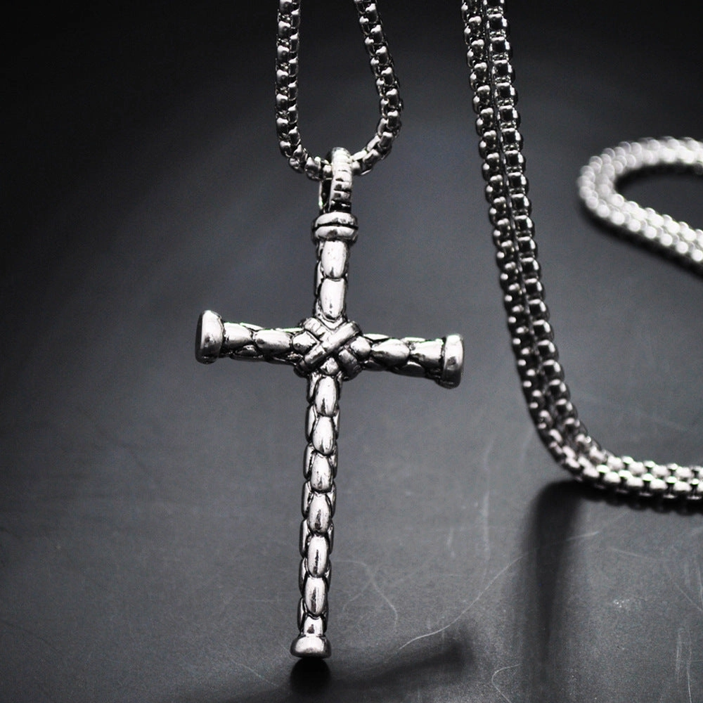 Wholesale Titanium Steel Cross Pendant Necklace