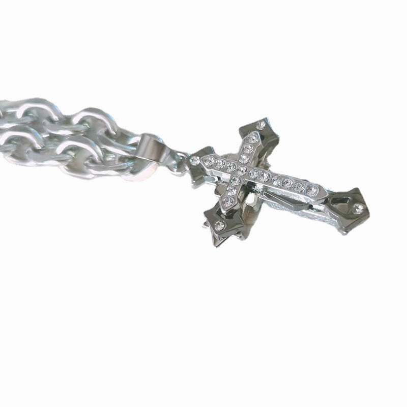 Wholesale Titanium Steel Cross Pendant Necklace