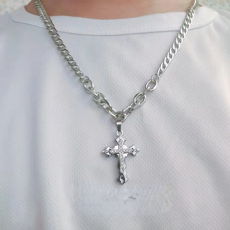Wholesale Titanium Steel Cross Pendant Necklace