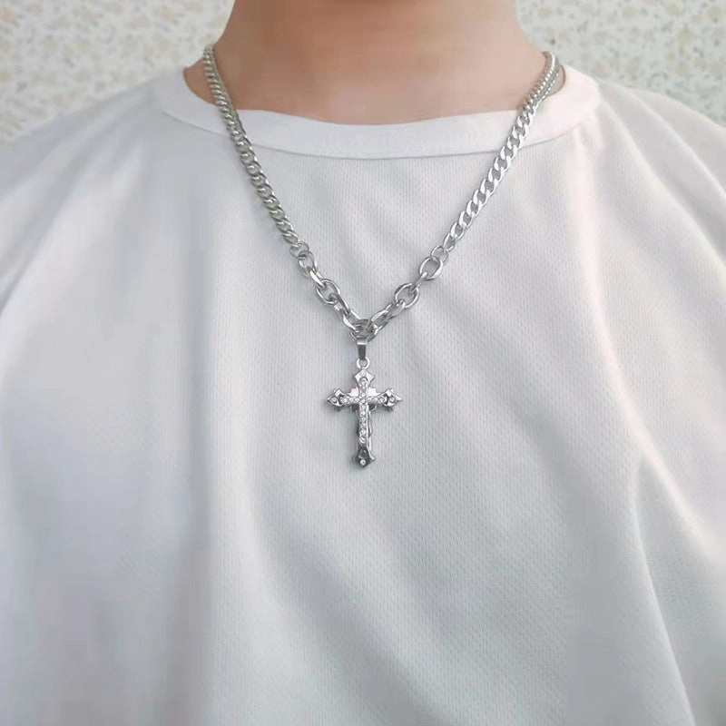 Wholesale Titanium Steel Cross Pendant Necklace