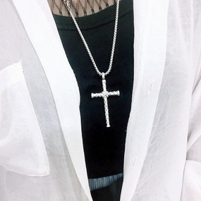 Wholesale Titanium Steel Cross Pendant Necklace