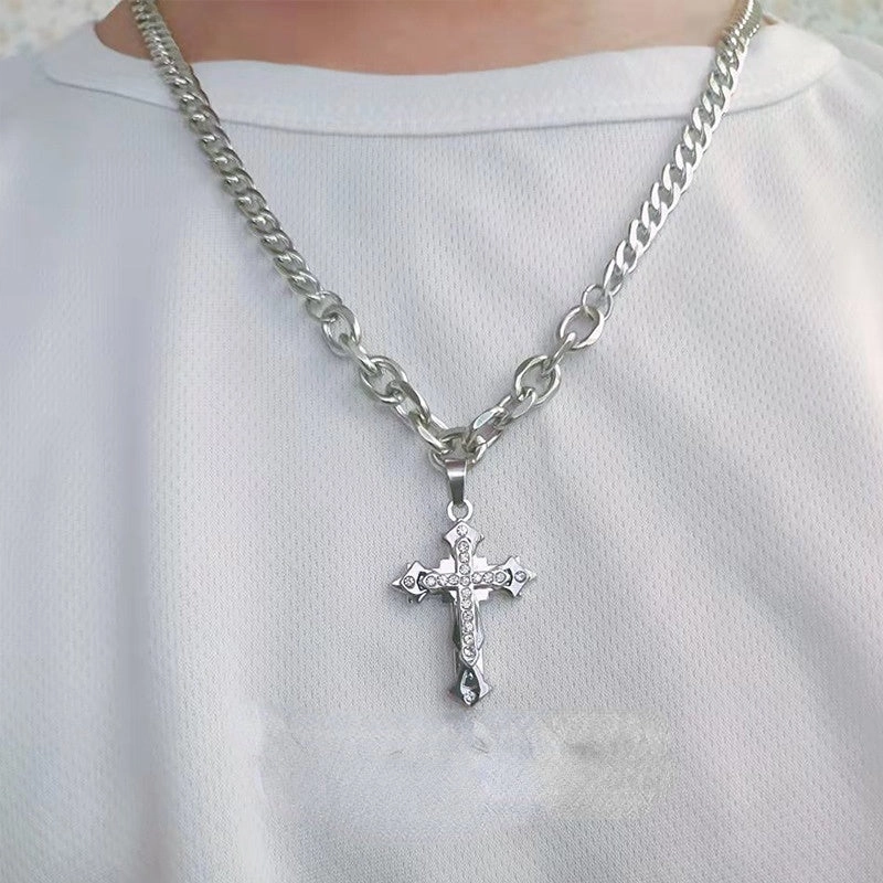 Wholesale Titanium Steel Cross Pendant Necklace