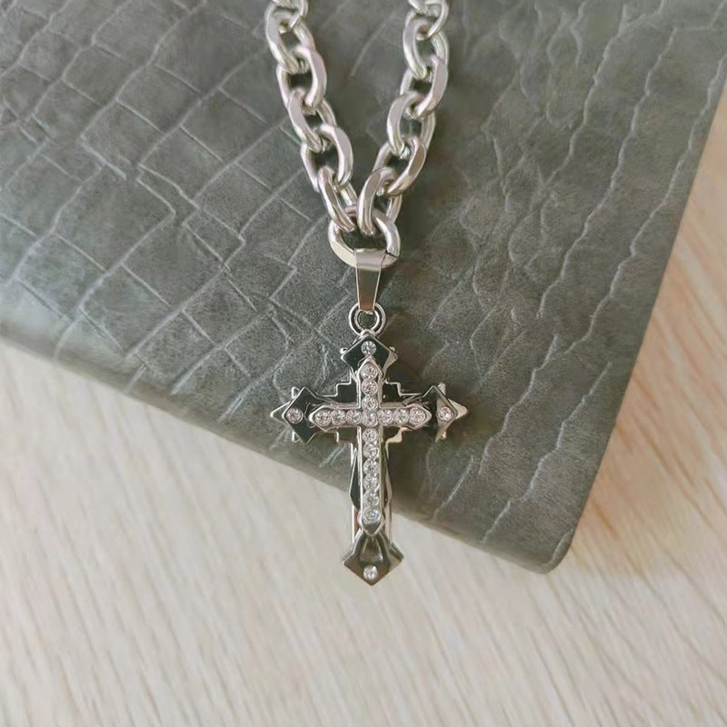 Wholesale Titanium Steel Cross Pendant Necklace