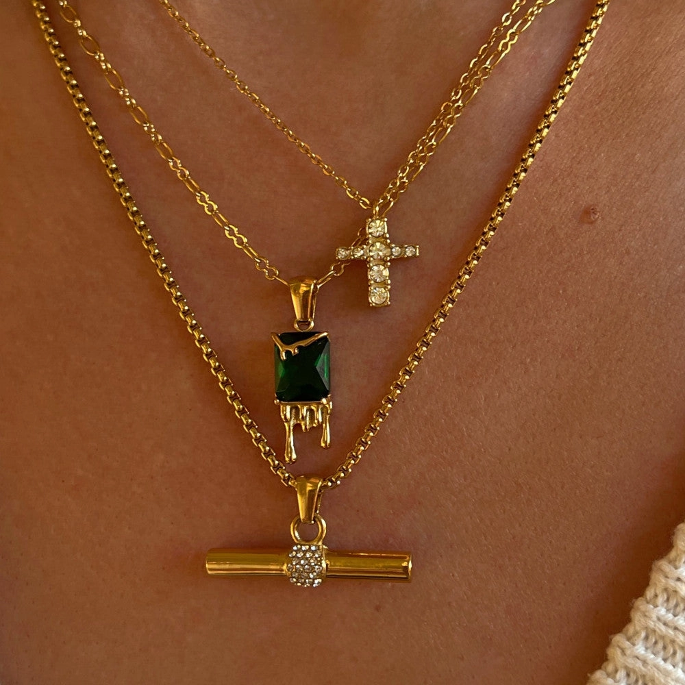 Wholesale Titanium Steel Cross Pendant Necklaces