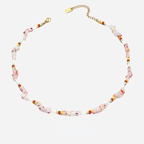Wholesale Titanium Steel Crystal Beads Necklaces
