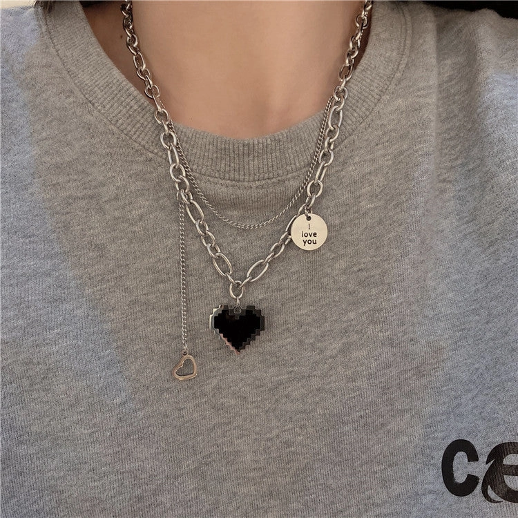 Wholesale Titanium Steel Cute Bear Necklaces