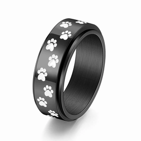 Wholesale Titanium Steel Dog Paw Ring for Men