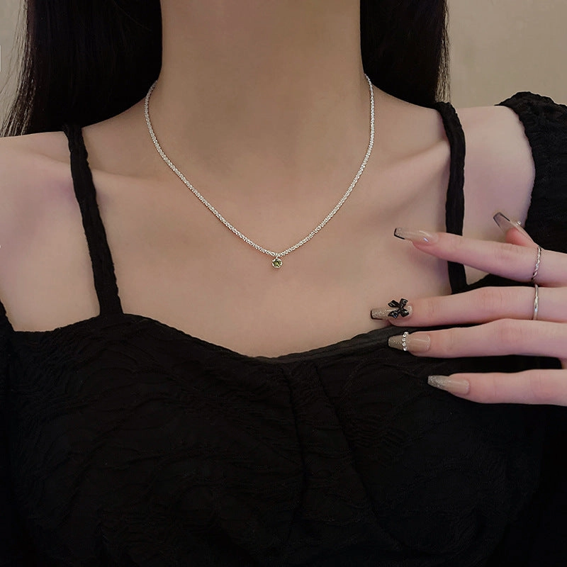 Wholesale Titanium Steel Double Buckle Design Necklace