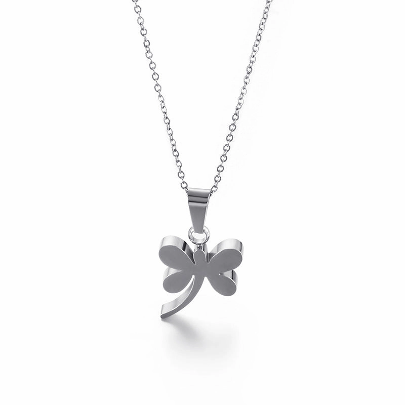 Wholesale Titanium Steel Dragonfly Pendant Necklace