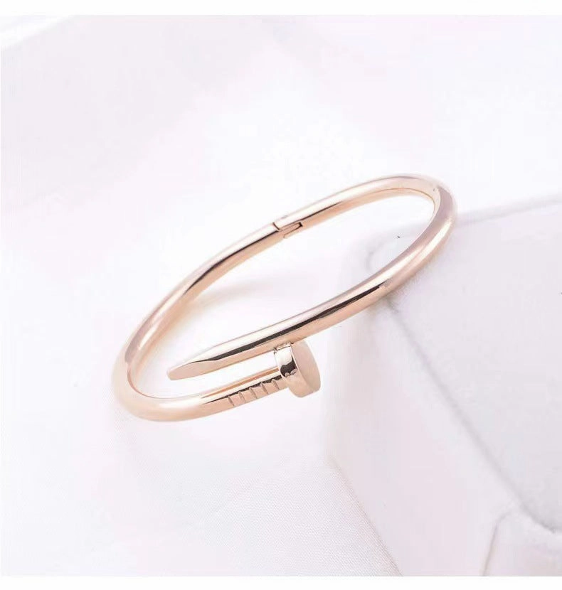 Wholesale Titanium Steel Fashionable Card Add Nail Bracelet Ring Stainless Steel Fashionable Trendy Rings