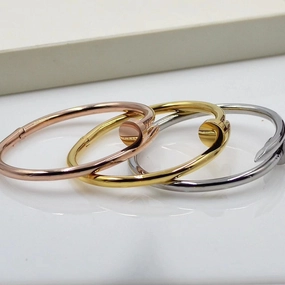Wholesale Titanium Steel Fashionable Card Add Nail Bracelet Ring Stainless Steel Fashionable Trendy Rings