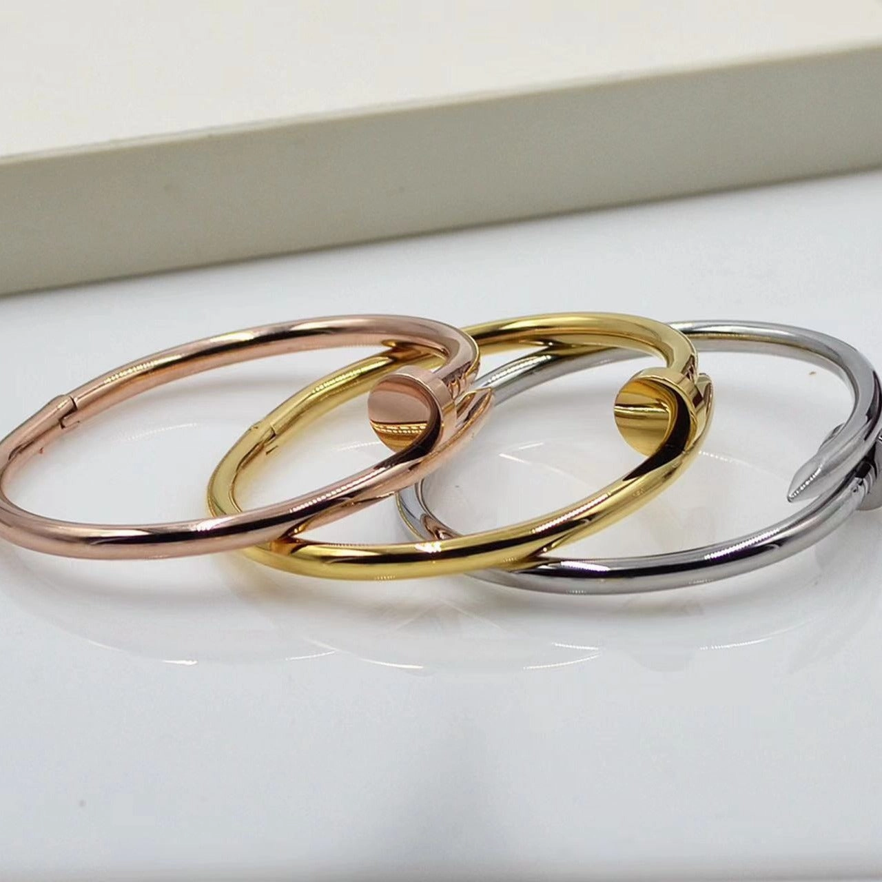 Wholesale Titanium Steel Fashionable Card Add Nail Bracelet Ring Stainless Steel Fashionable Trendy Rings