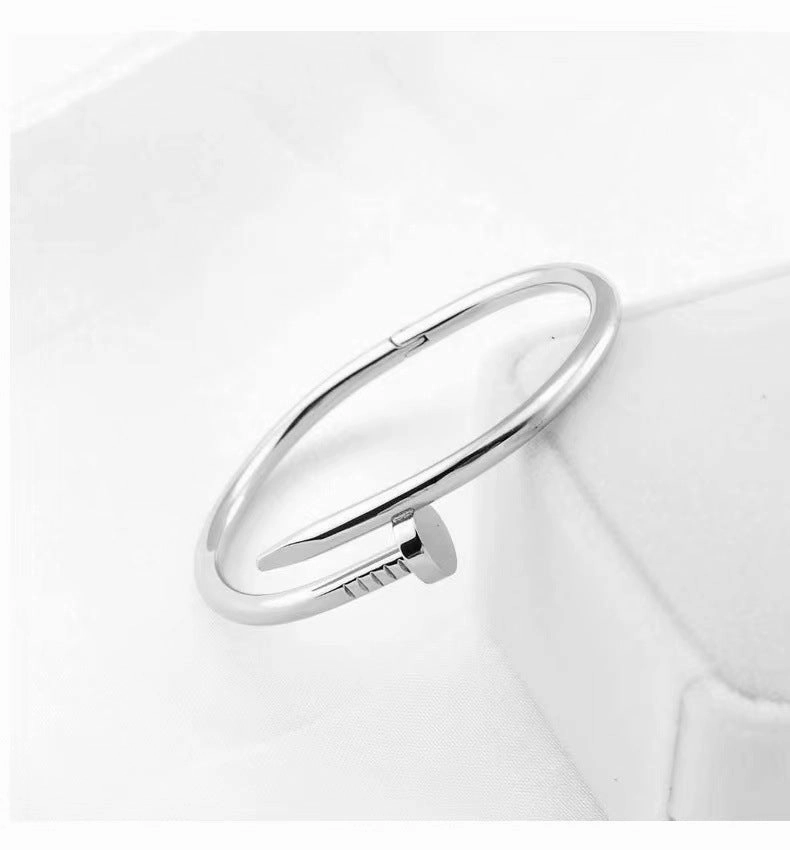Wholesale Titanium Steel Fashionable Card Add Nail Bracelet Ring Stainless Steel Fashionable Trendy Rings