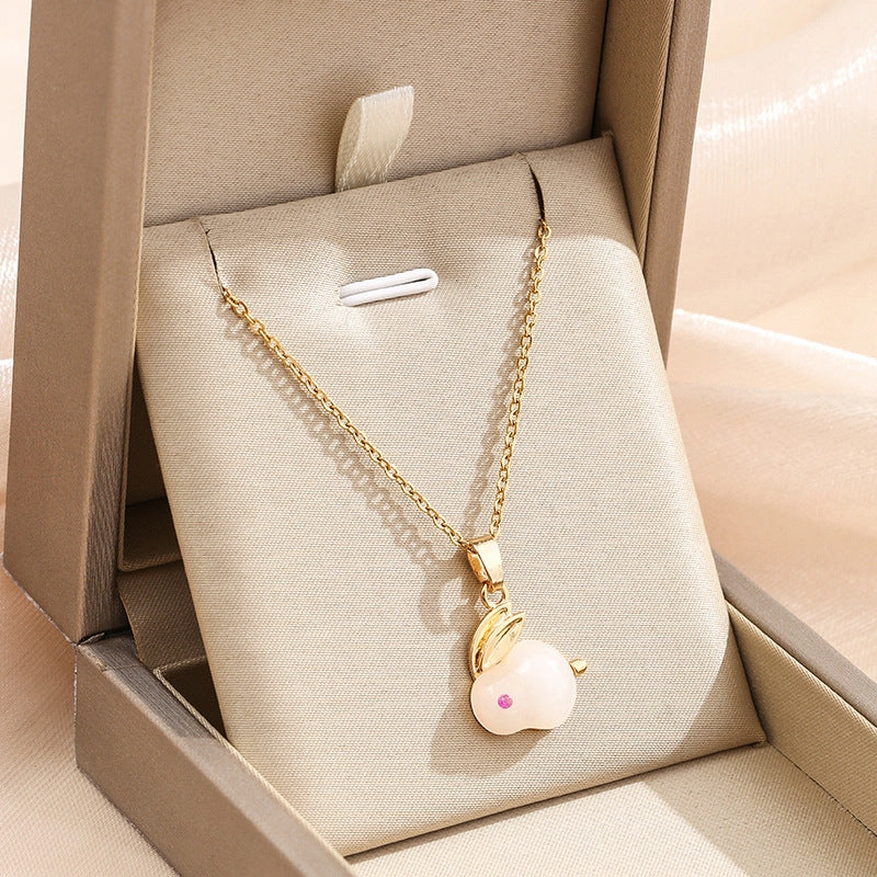 Wholesale Titanium Steel Fast Color White Necklaces