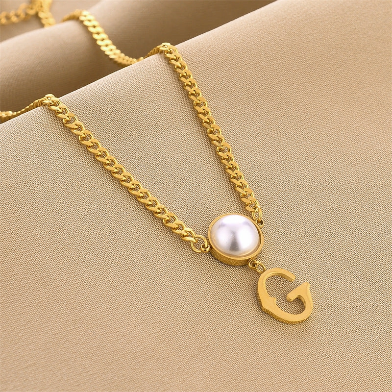 Wholesale Titanium Steel Fast Color White Necklaces