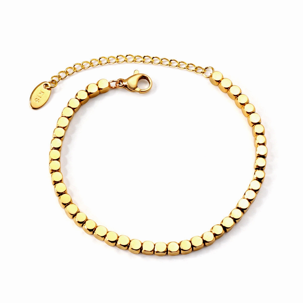 Wholesale Titanium Steel Geometric Love Bracelets