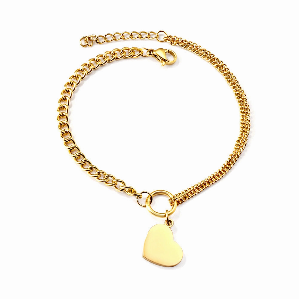 Wholesale Titanium Steel Geometric Love Bracelets