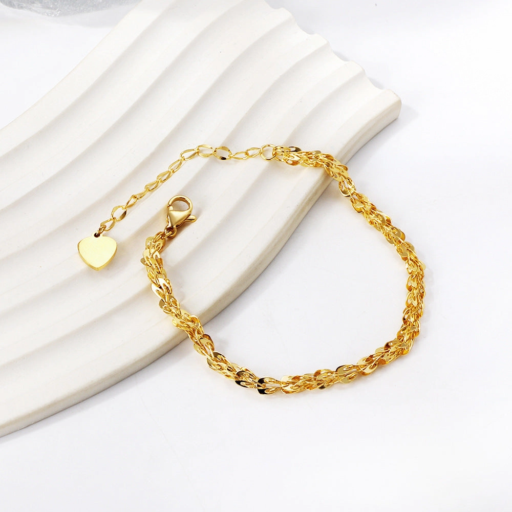 Wholesale Titanium Steel Geometric Love Bracelets