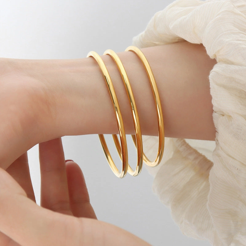 Wholesale Titanium Steel Gold Plated Ring Bracelet