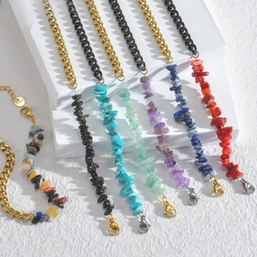 Wholesale Titanium Steel Gravel Bracelet