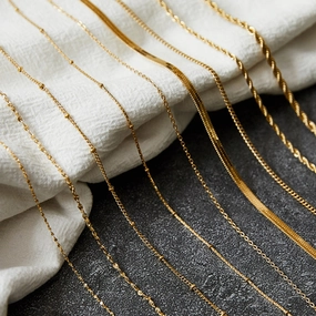 Wholesale Titanium Steel Gypsophila Petals Twist Chain Snake Bone Chain Necklace