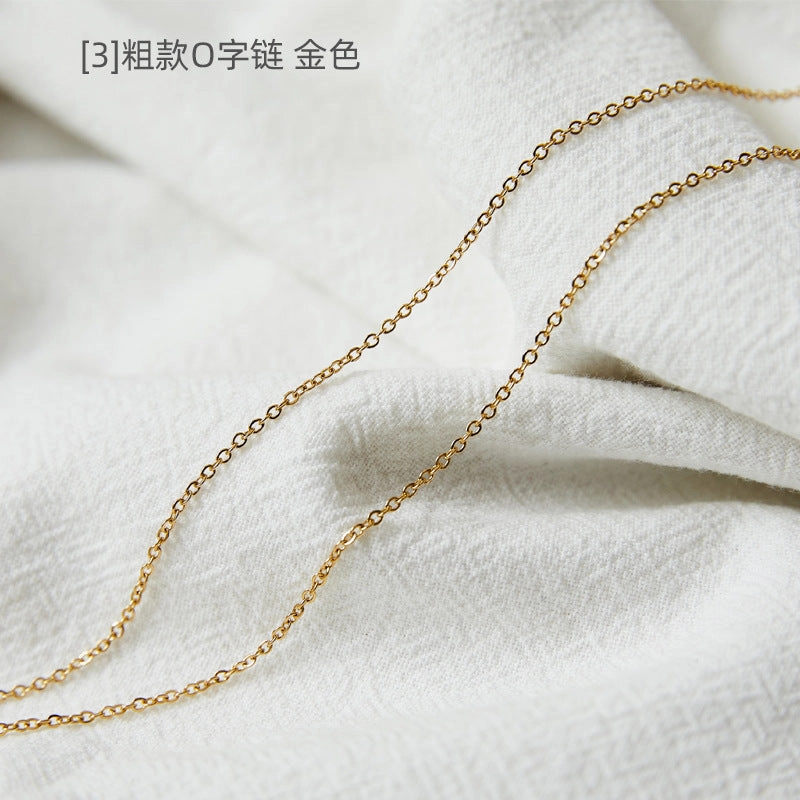 Wholesale Titanium Steel Gypsophila Petals Twist Chain Snake Bone Chain Necklace
