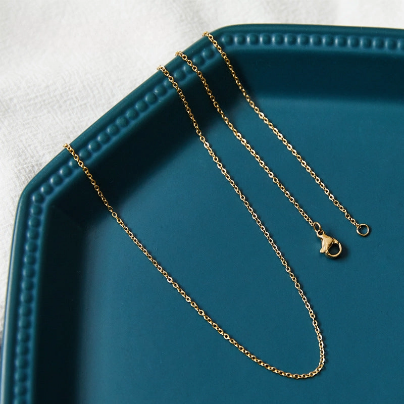Wholesale Titanium Steel Gypsophila Petals Twist Chain Snake Bone Chain Necklace