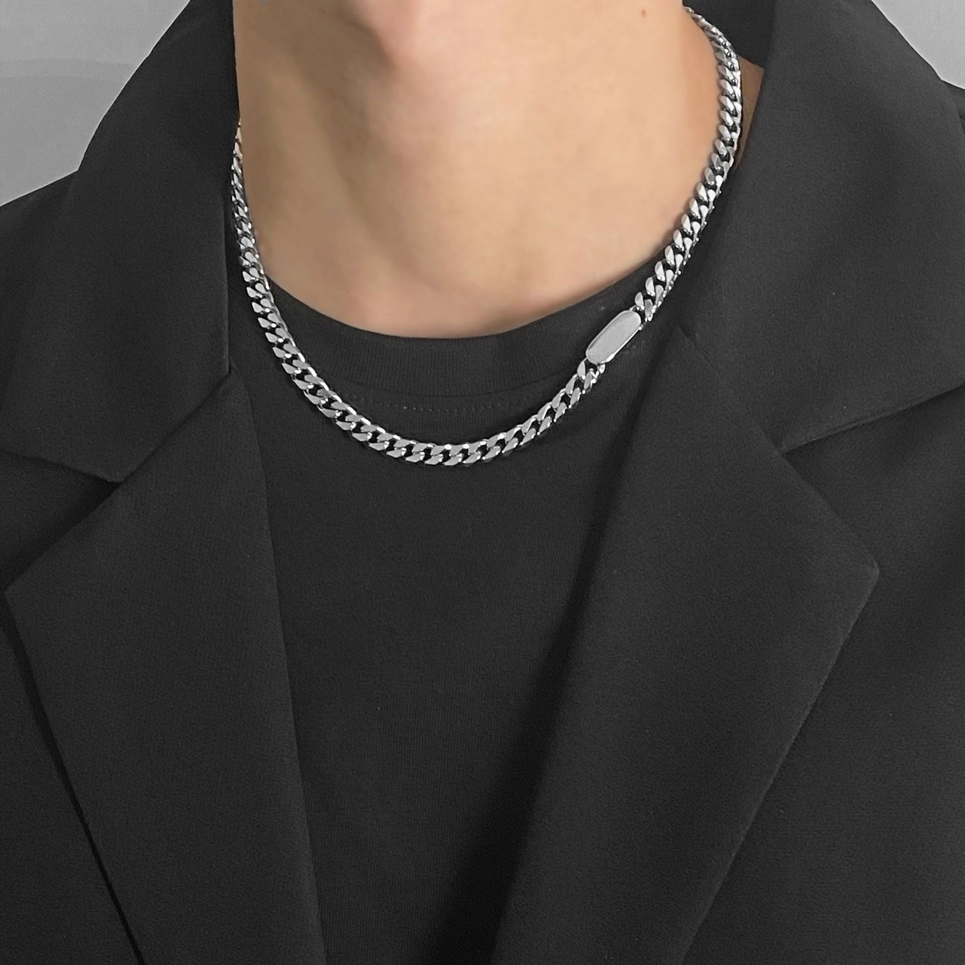 Wholesale Titanium Steel Hip Hop Versatile Cuban Necklace