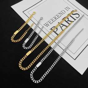 Wholesale Titanium Steel Hip Hop Versatile Cuban Necklace