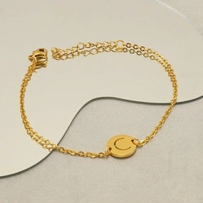 Wholesale Titanium Steel Hollow Letter Bracelet