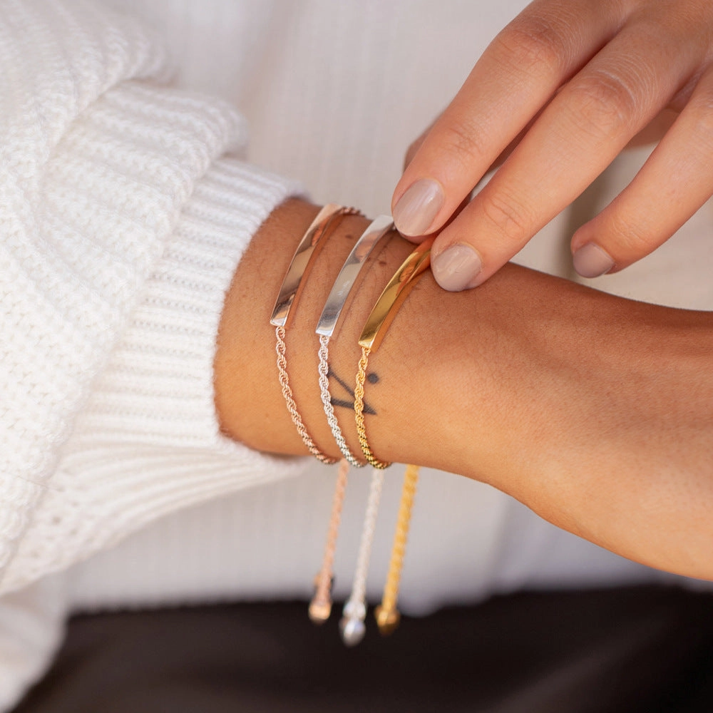 Wholesale Titanium Steel Hollow Tube Bracelet