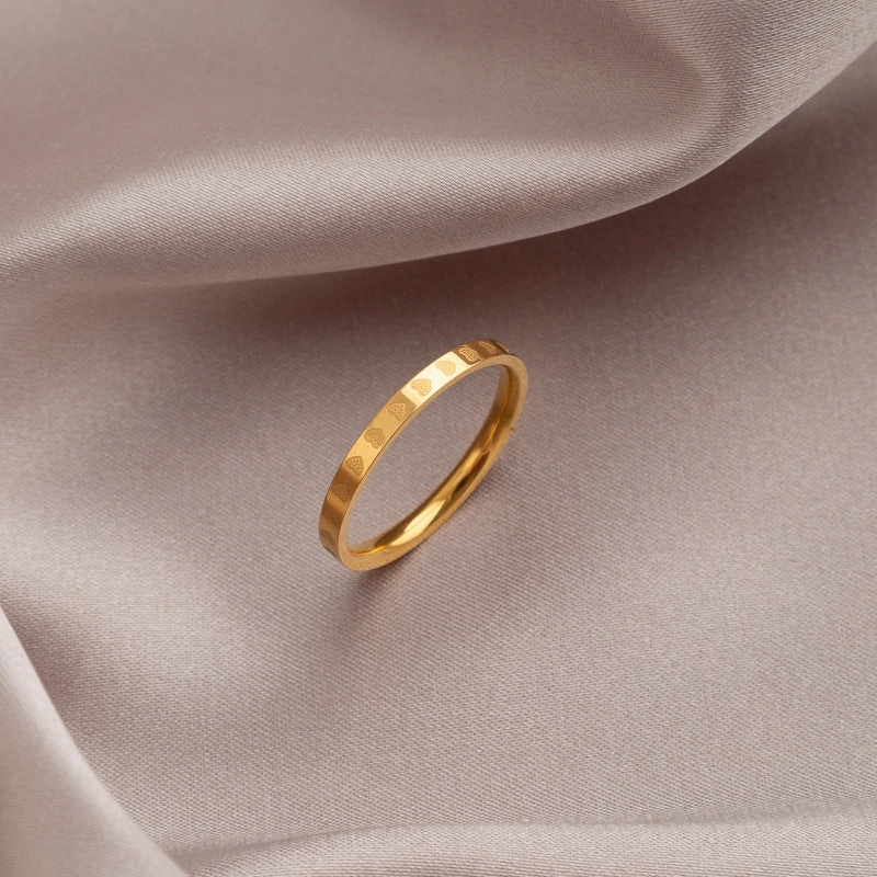 Wholesale Titanium Steel Love Circle Ring