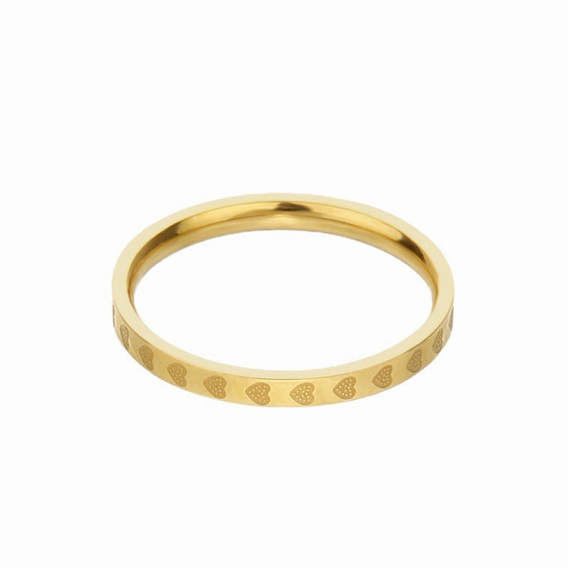 Wholesale Titanium Steel Love Circle Ring