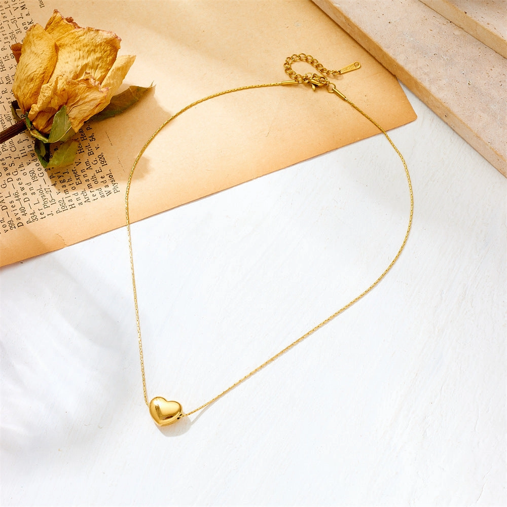 Wholesale Titanium Steel Love Necklace Clavicle Chain
