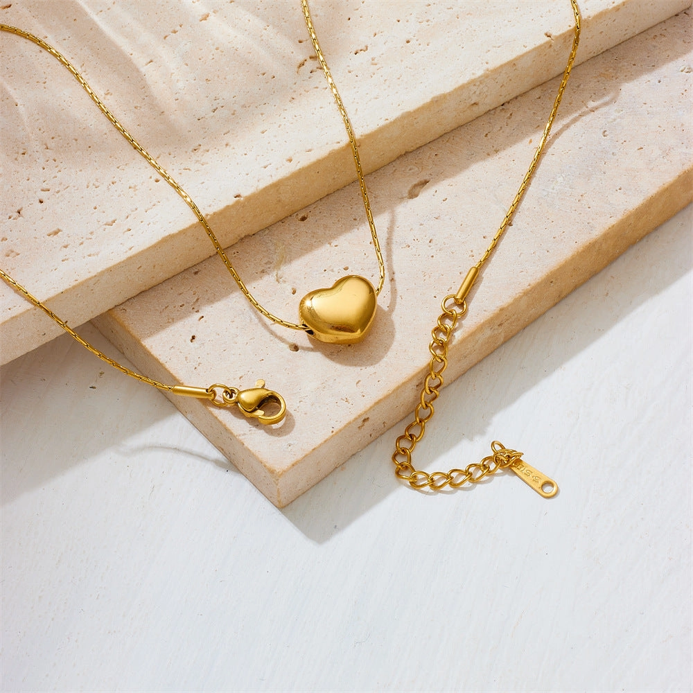 Wholesale Titanium Steel Love Necklace Clavicle Chain