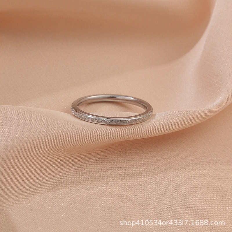 Wholesale Titanium Steel Luxury Diamond Ring