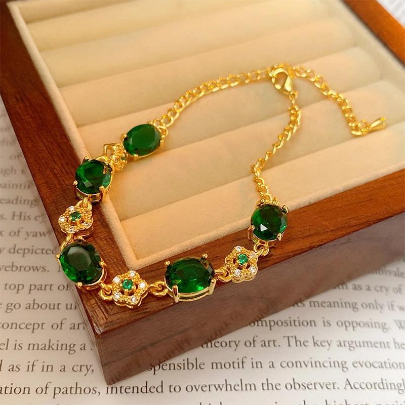 Wholesale Titanium Steel Micro-Inlaid Adjustable Bracelet
