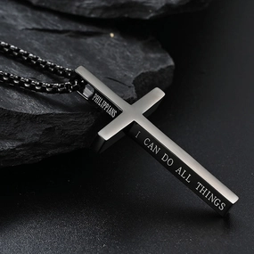 Wholesale Titanium Steel Minimalist Cross Necklaces